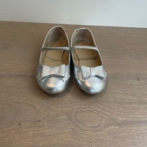 Janie and Jack Silver Leather Dress Shoes